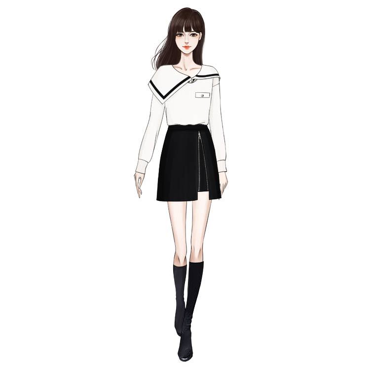 Two-piece Sweater With Skirt Temperament Was Thinner