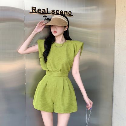 Women's Fashion Top Wide Leg Shorts