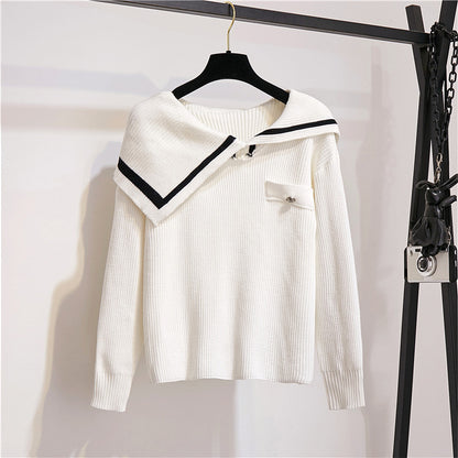 Two-piece Sweater With Skirt Temperament Was Thinner