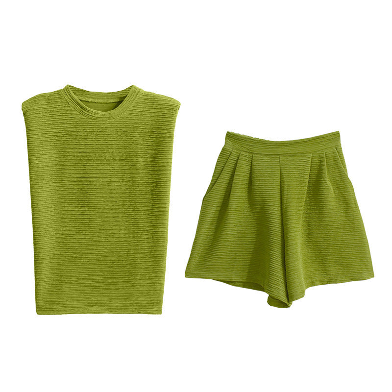 Women's Fashion Top Wide Leg Shorts